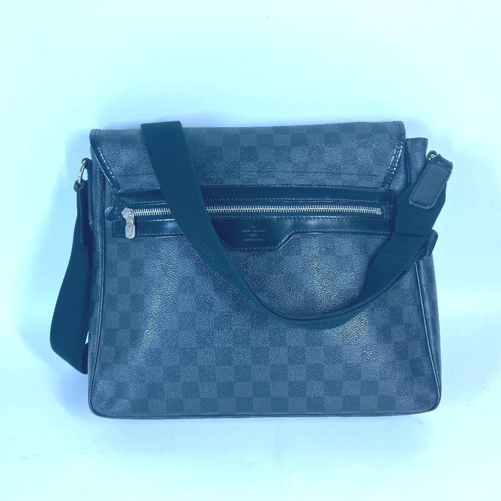 LOUIS VUITTON N41272 ダミエグラフィット ディストリクスMM カバン フラップ メッセンジャーバッグ 斜め掛け ショルダーバッグ ダミエグラフィットキャンバス メンズ ブラック
