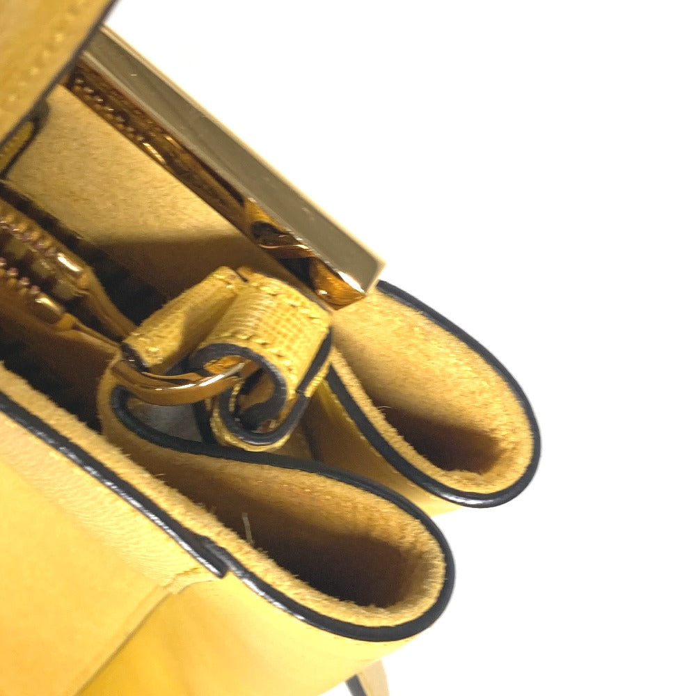 FENDI 8BH250 Shoulder Bag, Tote Bag, 2-Way Bag, Handbag, Leather, Women's, Yellow