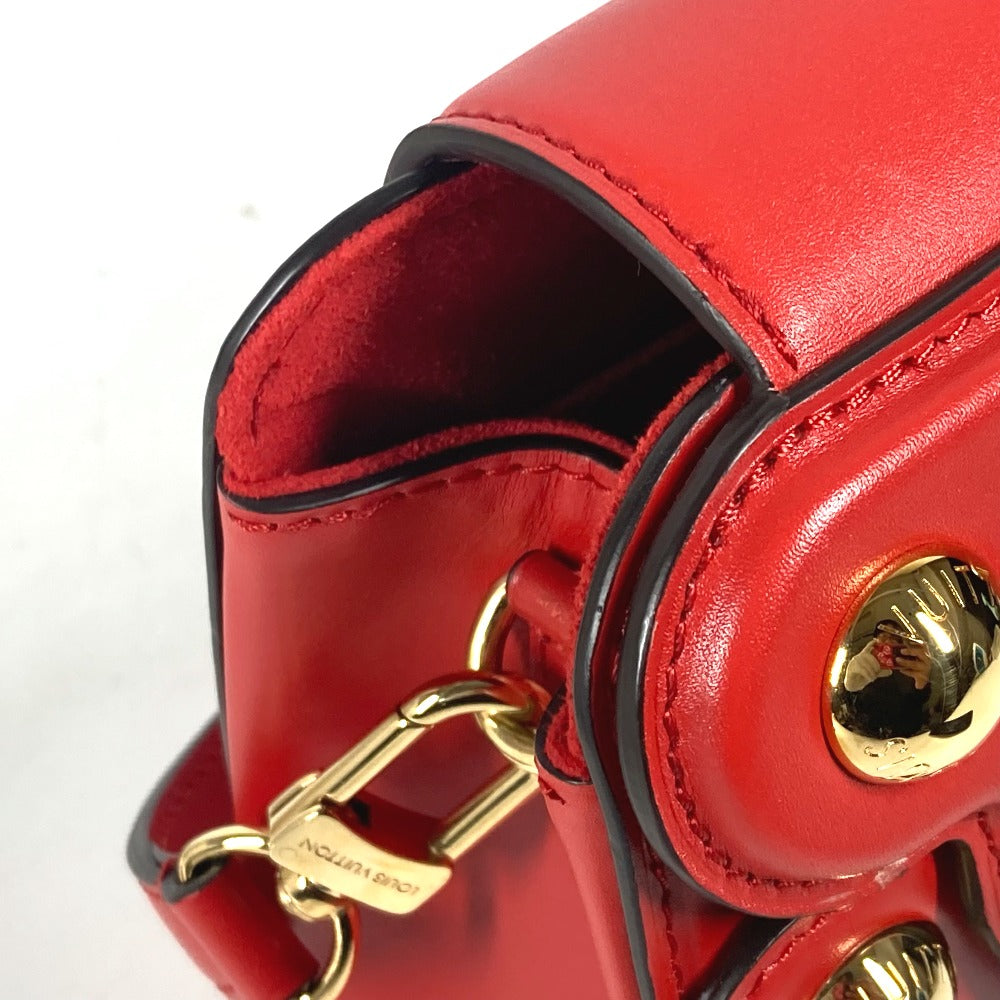 LOUIS VUITTON M82215 LVロゴ Sロックバッグ XL カバン 斜め掛け 2WAYバッグ ハンドバッグ ショルダーバッグ レザー レディース ルージュ レッド系