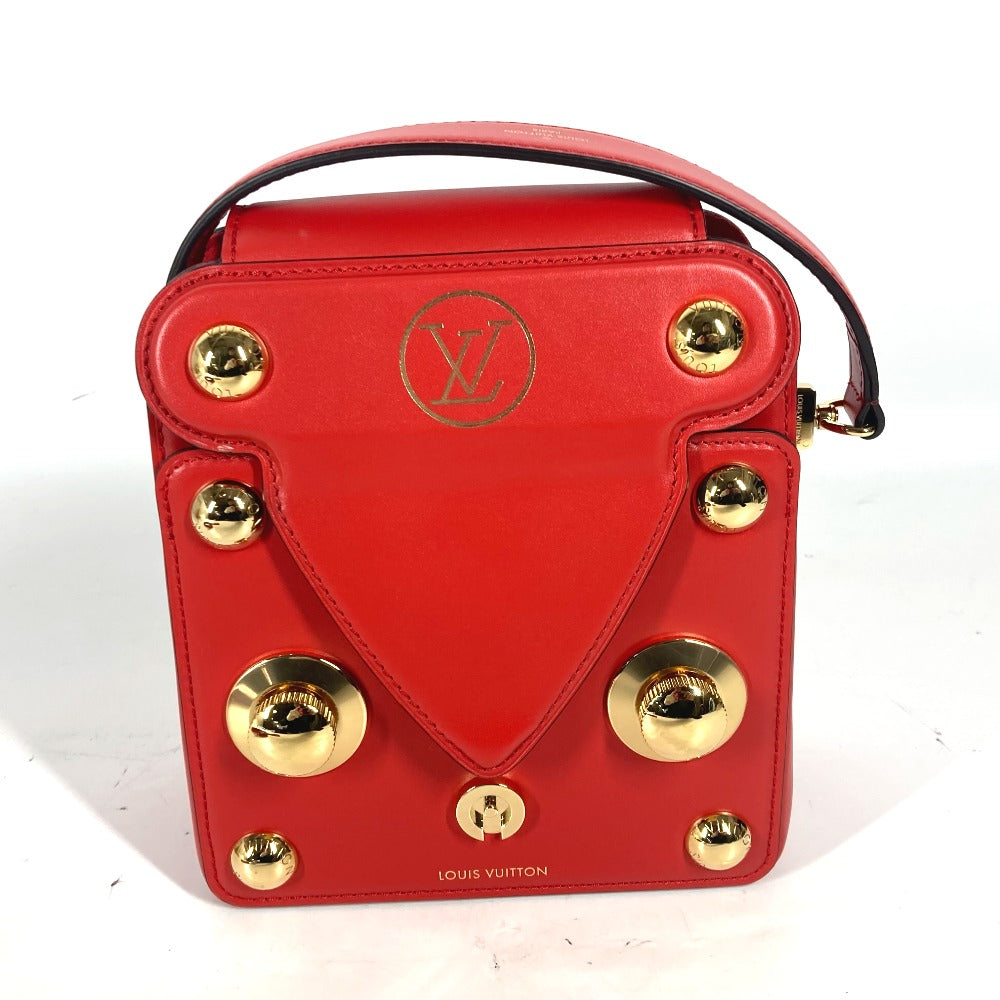 LOUIS VUITTON M82215 LVロゴ Sロックバッグ XL カバン 斜め掛け 2WAYバッグ ハンドバッグ ショルダーバッグ レザー レディース ルージュ レッド系