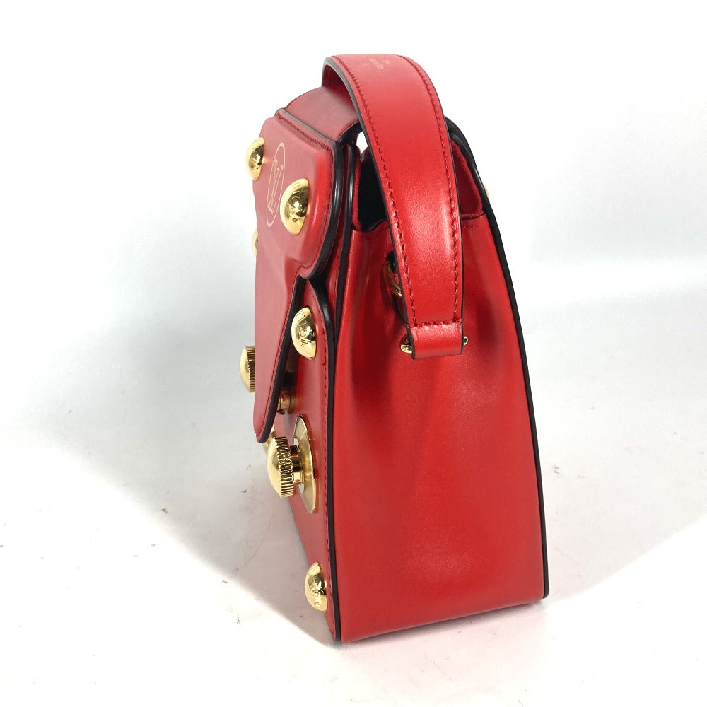 LOUIS VUITTON M82215 LVロゴ Sロックバッグ XL カバン 斜め掛け 2WAYバッグ ハンドバッグ ショルダーバッグ レザー レディース ルージュ レッド系