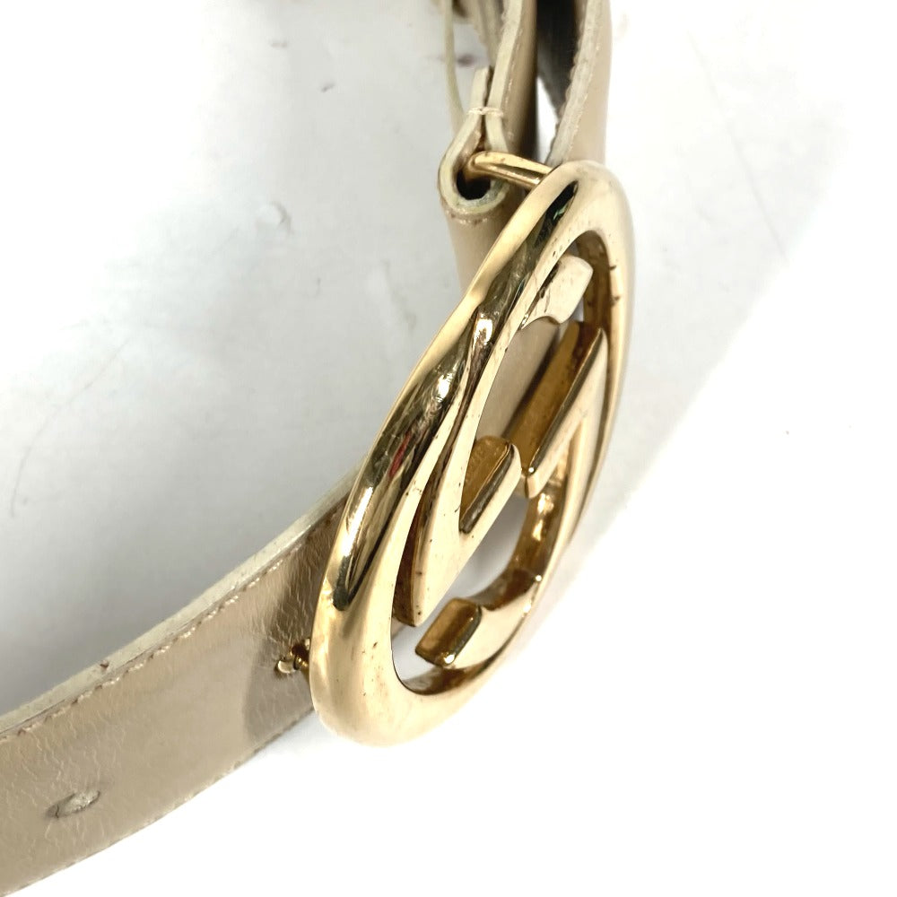 GUCCI 037・0394 GG ロゴ ズボン用ベルト ベルト レザー レディース ベージュ