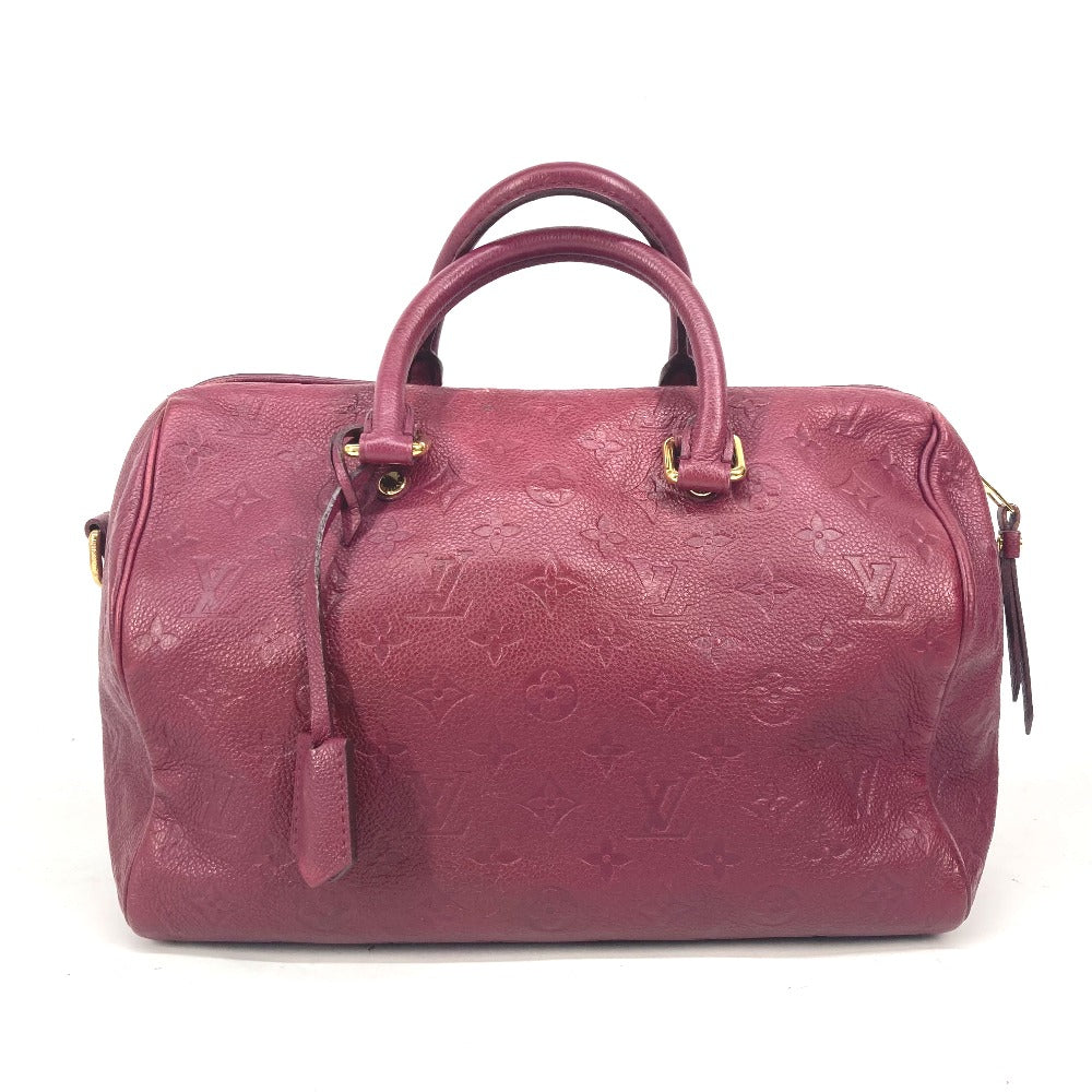 LOUIS VUITTON M40755 モノグラムアンプラント スピーディ・バンドリエール30 カバン ミニボストンバッグ ショルダーバッグ 斜め掛け ショルダーバッグ モノグラムアンプラントレザー レディース オロール ワインレッド