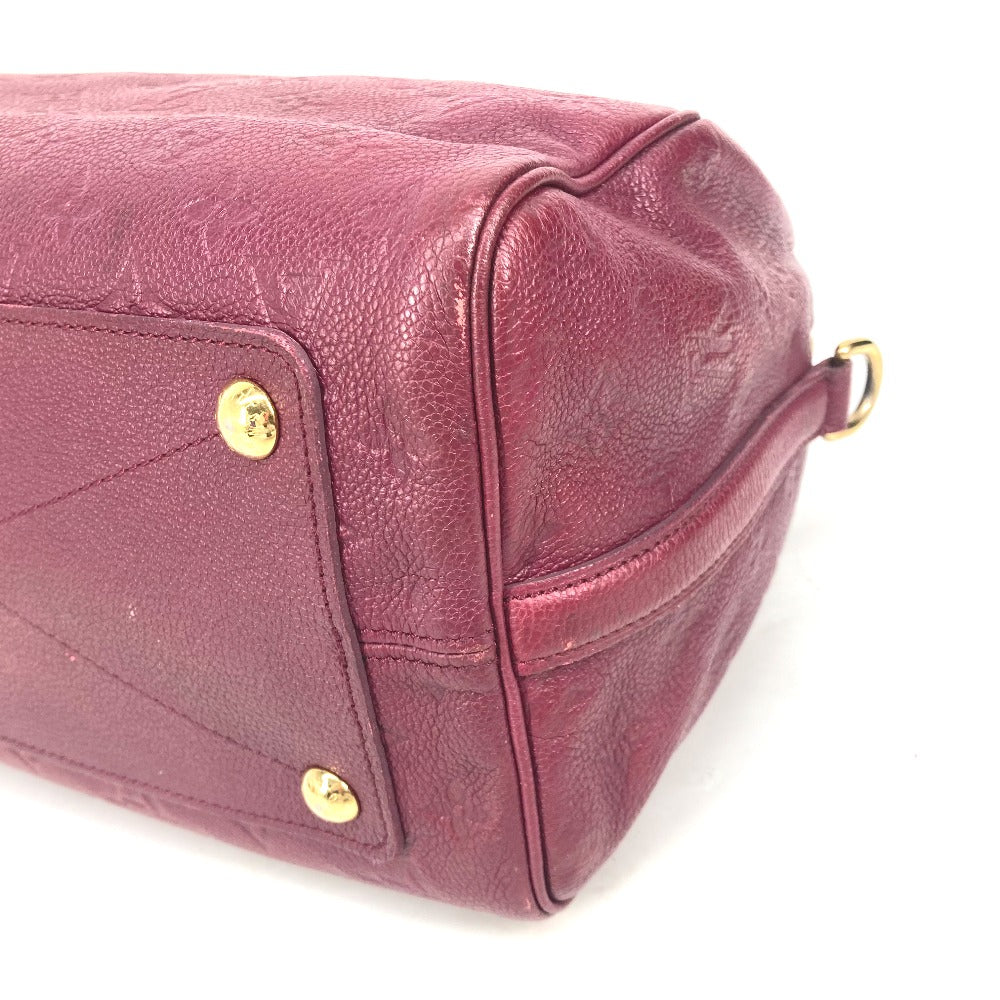 LOUIS VUITTON M40755 モノグラムアンプラント スピーディ・バンドリエール30 カバン ミニボストンバッグ ショルダーバッグ 斜め掛け ショルダーバッグ モノグラムアンプラントレザー レディース オロール ワインレッド
