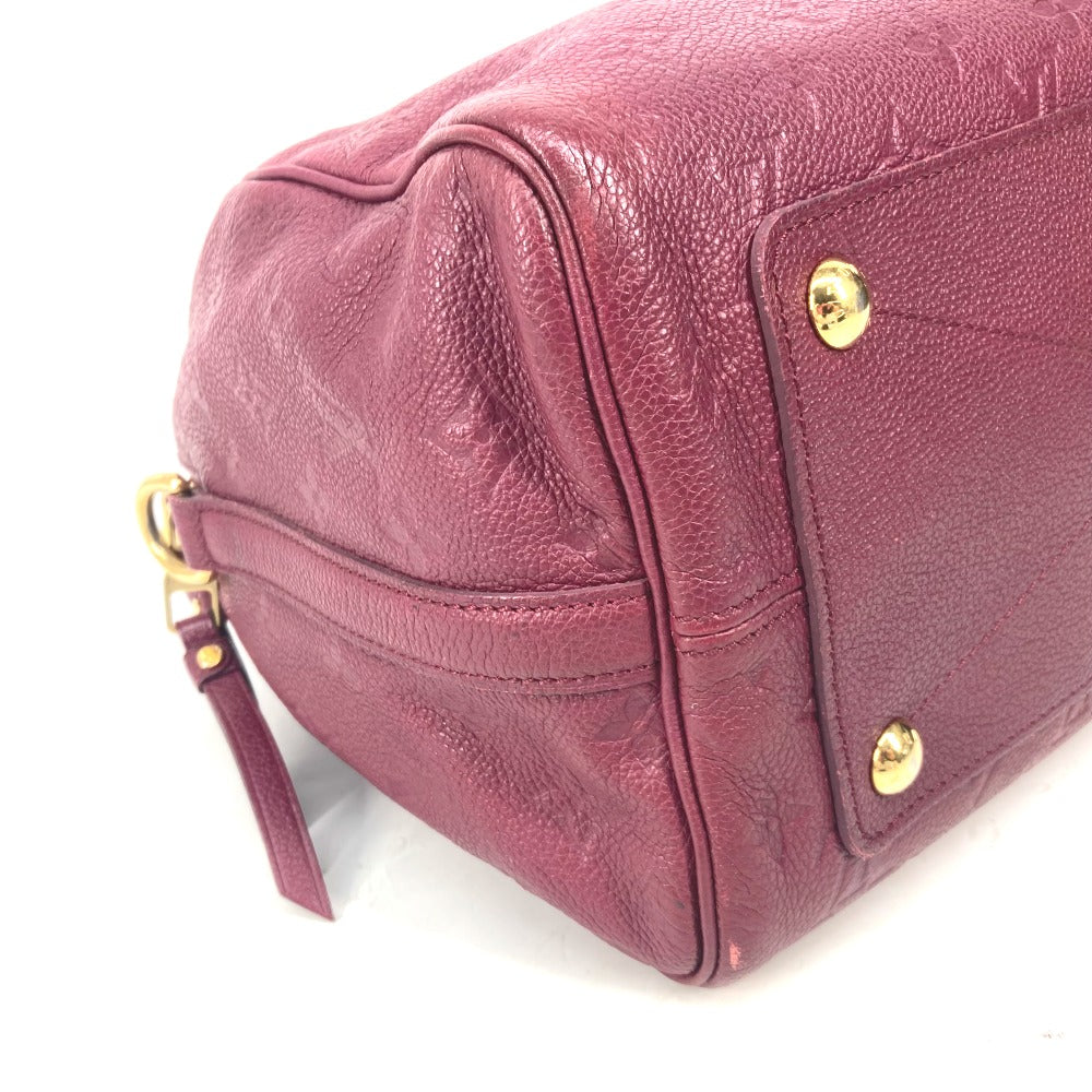 LOUIS VUITTON M40755 モノグラムアンプラント スピーディ・バンドリエール30 カバン ミニボストンバッグ ショルダーバッグ 斜め掛け ショルダーバッグ モノグラムアンプラントレザー レディース オロール ワインレッド