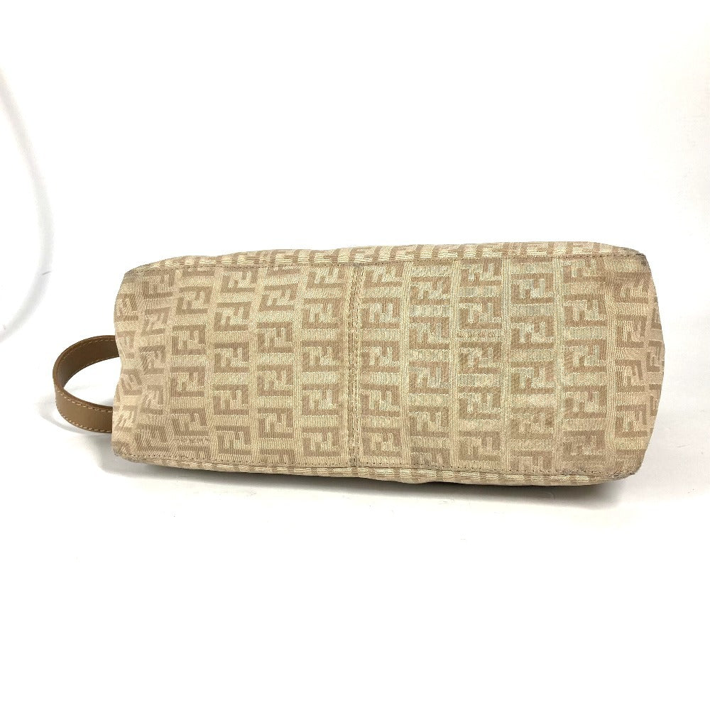 FENDI ズッキーノ ズッカ ロゴ カバン 肩掛け ショルダーバッグ レザー/キャンバス レディース ベージュ