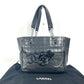CHANEL Camellia No. 5 Icon Chocolate Bar Shoulder Bag, Tote Bag, Chain Bag, Leather, Women's, Black