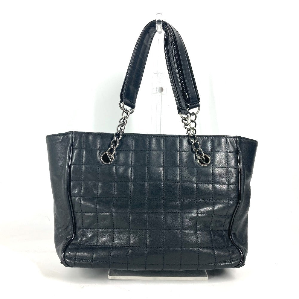 CHANEL Camellia No. 5 Icon Chocolate Bar Shoulder Bag, Tote Bag, Chain Bag, Leather, Women's, Black