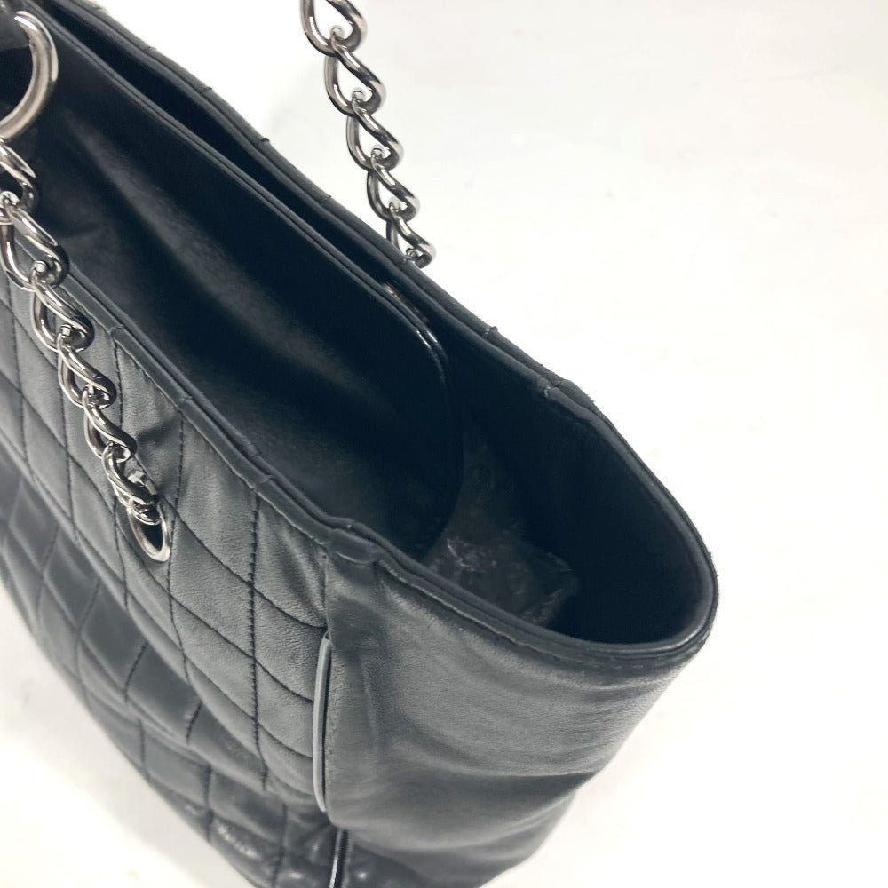 CHANEL Camellia No. 5 Icon Chocolate Bar Shoulder Bag, Tote Bag, Chain Bag, Leather, Women's, Black