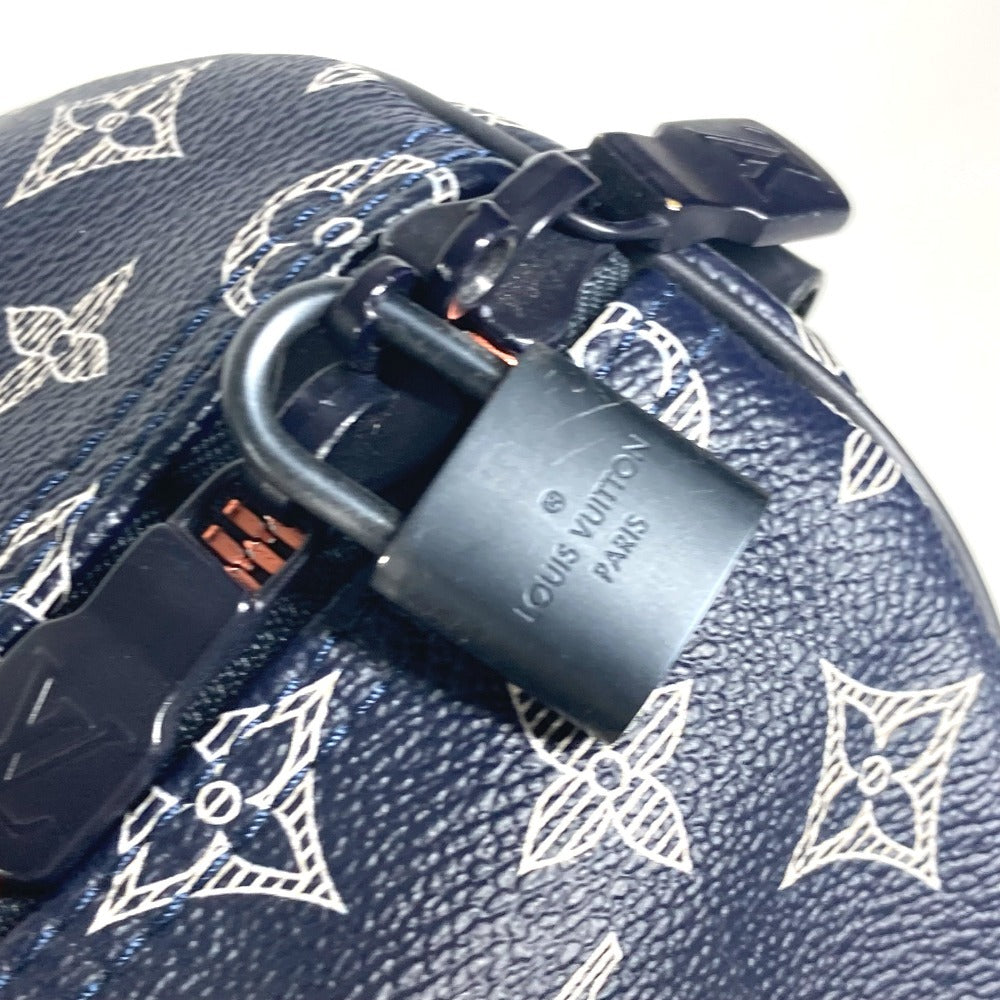 LOUIS VUITTON M43684 モノグラムインク アップサイドダウン キーポルバンドリエール50 ハンドバッグ カバン トラベルバッグ ボストンバッグ モノグラムキャンバス ユニセックス ネイビー