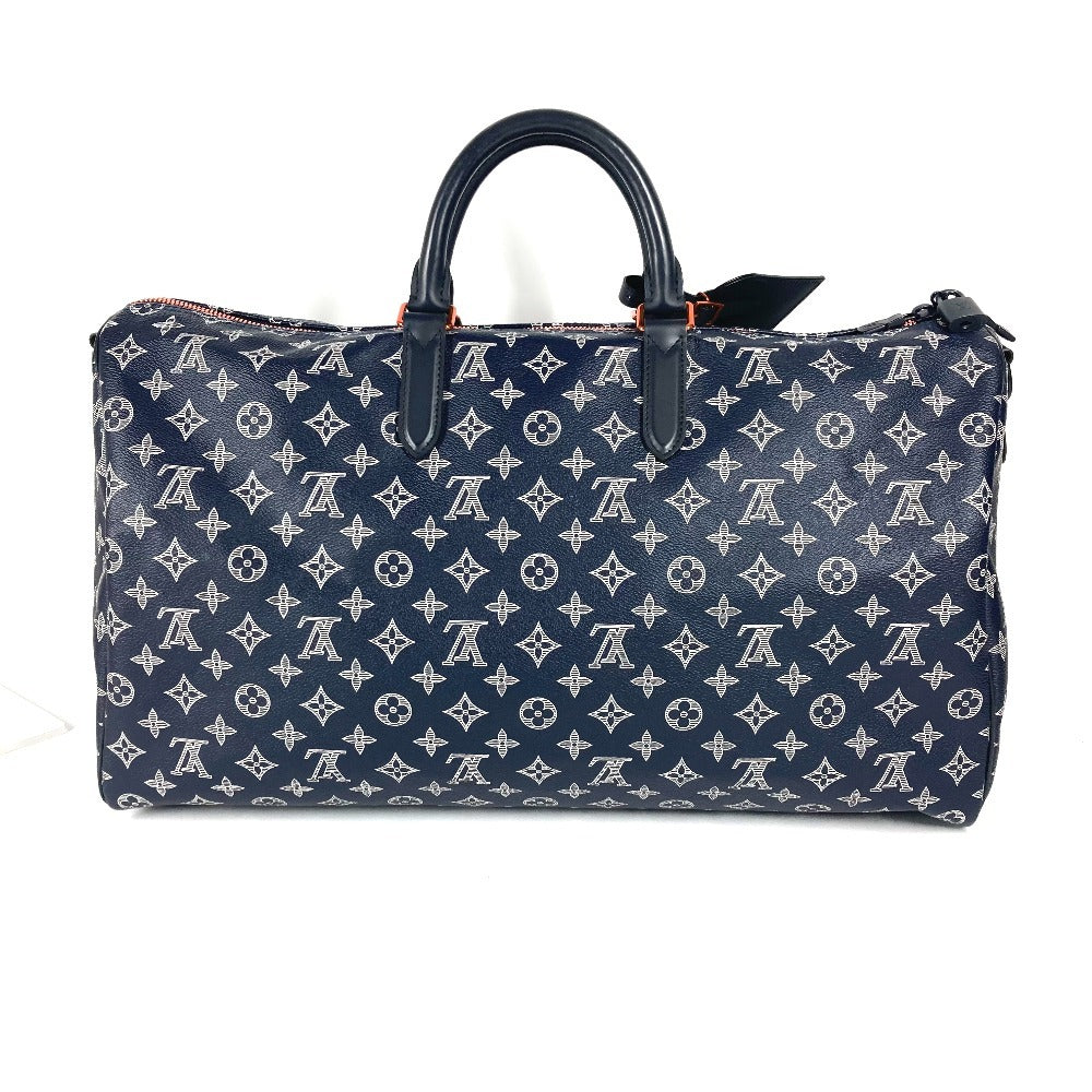 LOUIS VUITTON M43684 モノグラムインク アップサイドダウン キーポルバンドリエール50 ハンドバッグ カバン トラベルバッグ ボストンバッグ モノグラムキャンバス ユニセックス ネイビー