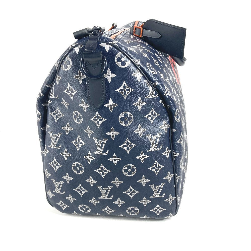 LOUIS VUITTON M43684 モノグラムインク アップサイドダウン キーポルバンドリエール50 ハンドバッグ カバン トラベルバッグ ボストンバッグ モノグラムキャンバス ユニセックス ネイビー