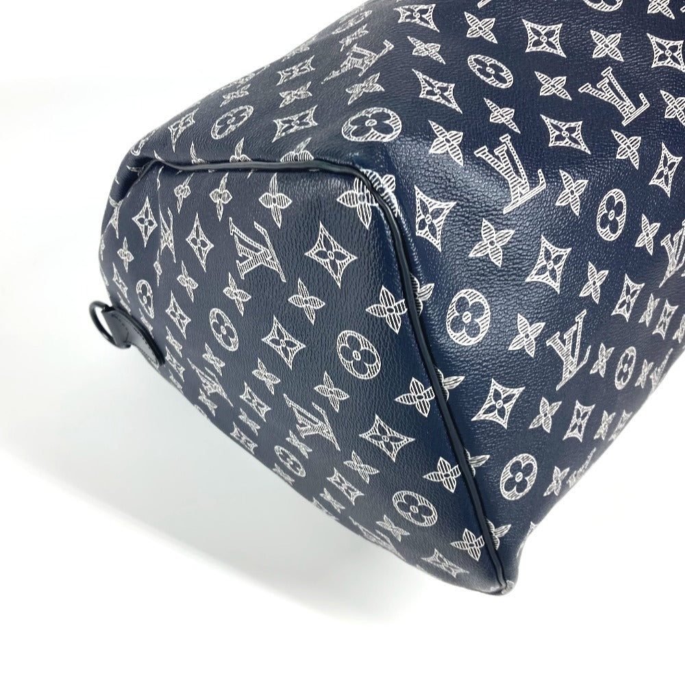 LOUIS VUITTON M43684 モノグラムインク アップサイドダウン キーポルバンドリエール50 ハンドバッグ カバン トラベルバッグ ボストンバッグ モノグラムキャンバス ユニセックス ネイビー