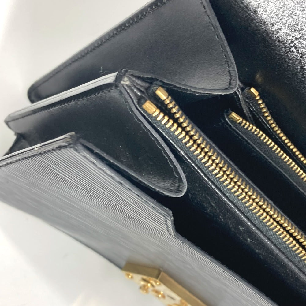 LOUIS VUITTON M52132 エピ コンコルド カバン ビジネスバッグ フラップ ハンドバッグ エピレザー レディース ノワール ブラック