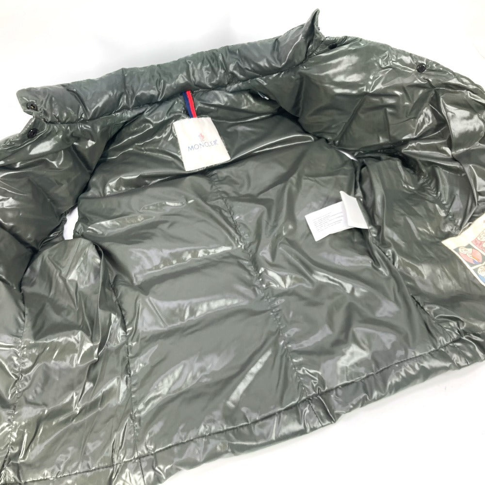 MONCLER ロゴ ワッペン アパレル ダウン ベスト アウター ダウンベスト ナイロン レディース カーキ