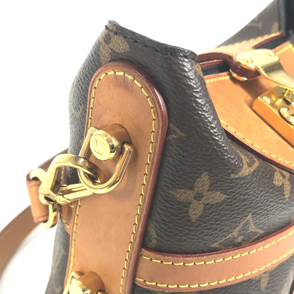 LOUIS VUITTON M43587 Monogram Duffel bag Bag 2WAY Bag Pochette Hand Bag Shoulder Bag MonogramCanvas Brown Used