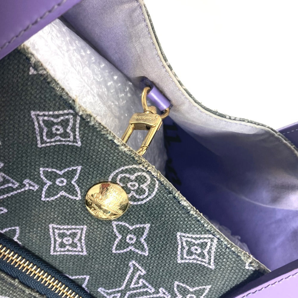 LOUIS VUITTON M95987 Monogram beach line Cabas Ipanema GM Shoulder Tote Bag with Pouch Shoulder Bag Leather/Canvas purple Used