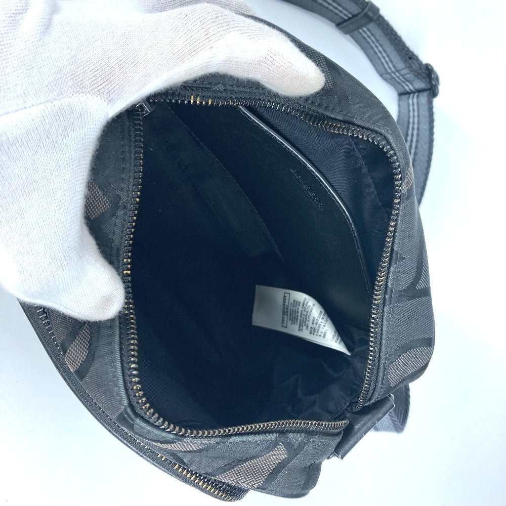 BURBERRY 8043708 TB logo Bag Pochette Crossbody Shoulder Bag Nylon canvas Gray Based/BlackBased Used