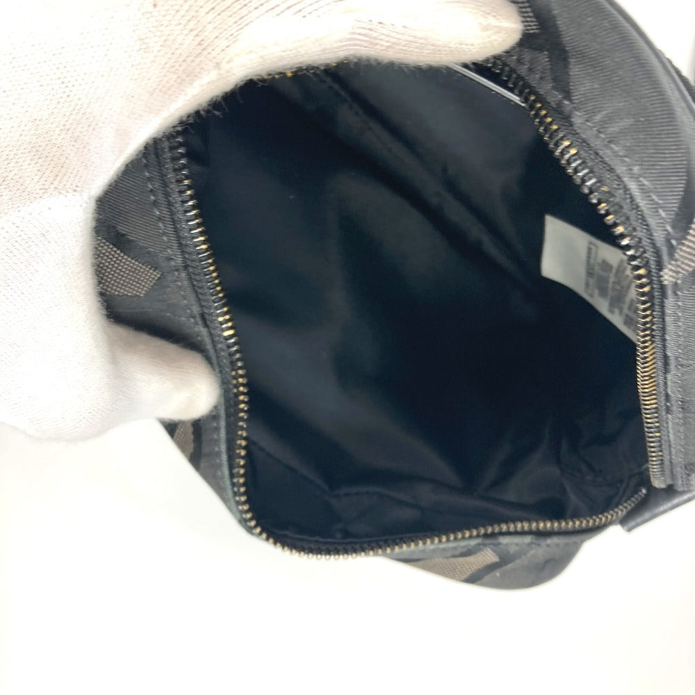 BURBERRY 8043708 TB logo Bag Pochette Crossbody Shoulder Bag Nylon canvas Gray Based/BlackBased Used