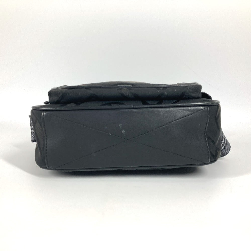 BURBERRY 8043708 TB logo Bag Pochette Crossbody Shoulder Bag Nylon canvas Gray Based/BlackBased Used