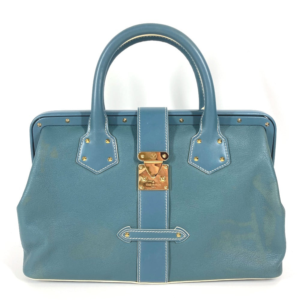 LOUIS VUITTON M91807 Suhali Angenieux PM Tote Bag with Studs, Suhali Leather, Women's, Blue