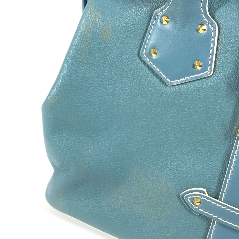 LOUIS VUITTON M91807 Suhali Angenieux PM Tote Bag with Studs, Suhali Leather, Women's, Blue