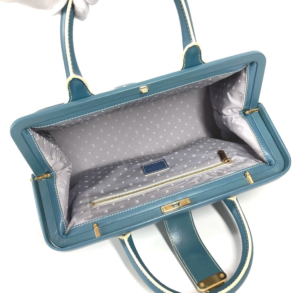 LOUIS VUITTON M91807 Suhali Angenieux PM Tote Bag with Studs, Suhali Leather, Women's, Blue