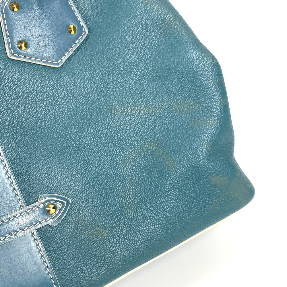 LOUIS VUITTON M91807 Suhali Angenieux PM Tote Bag with Studs, Suhali Leather, Women's, Blue