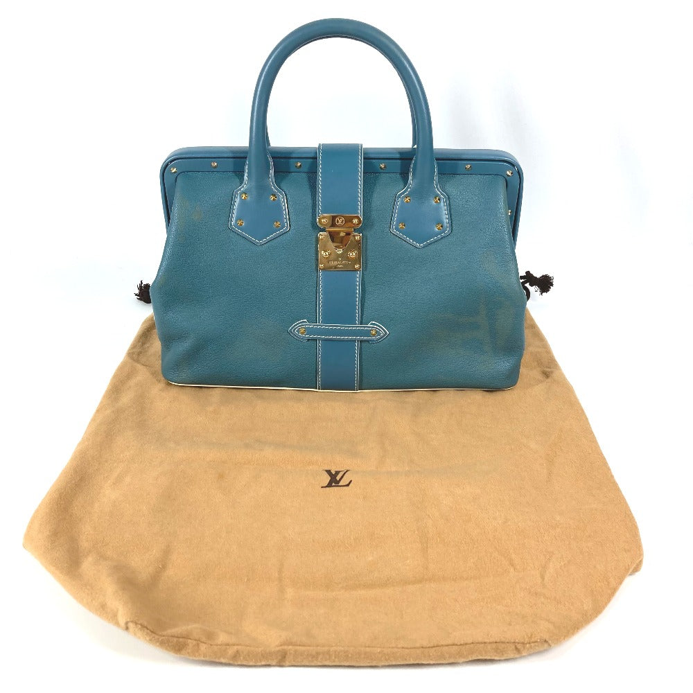 LOUIS VUITTON M91807 Suhali Angenieux PM Tote Bag with Studs, Suhali Leather, Women's, Blue