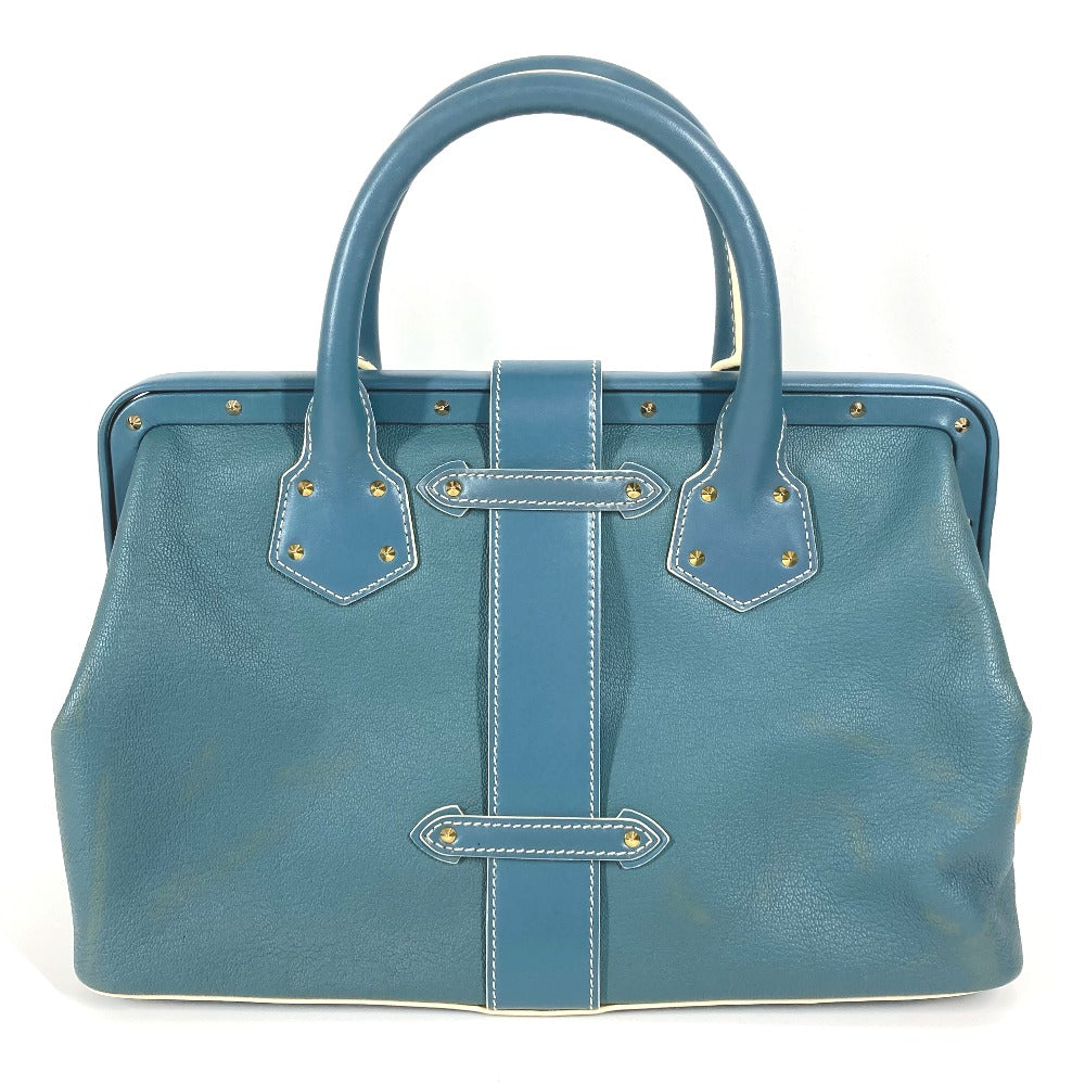 LOUIS VUITTON M91807 Suhali Angenieux PM Tote Bag with Studs, Suhali Leather, Women's, Blue
