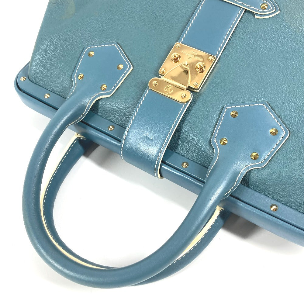 LOUIS VUITTON M91807 Suhali Angenieux PM Tote Bag with Studs, Suhali Leather, Women's, Blue