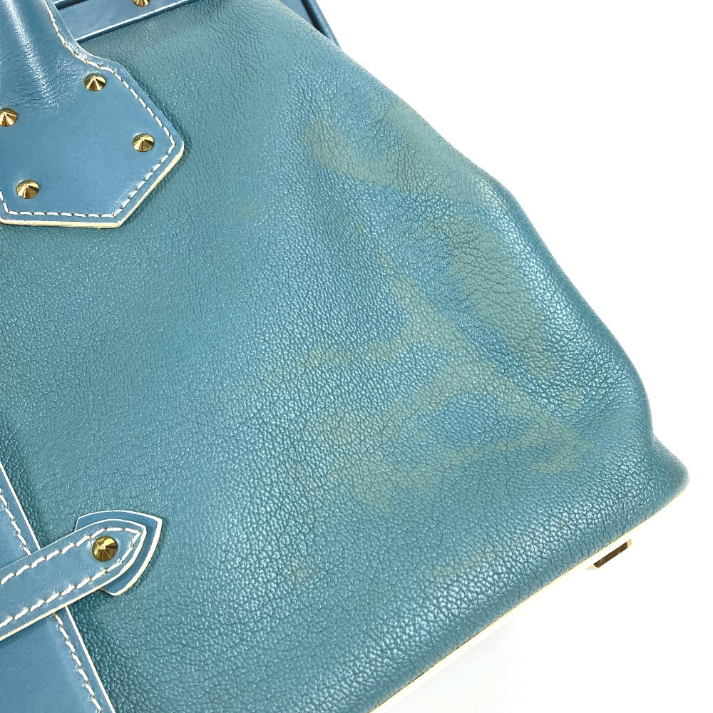 LOUIS VUITTON M91807 Suhali Angenieux PM Tote Bag with Studs, Suhali Leather, Women's, Blue