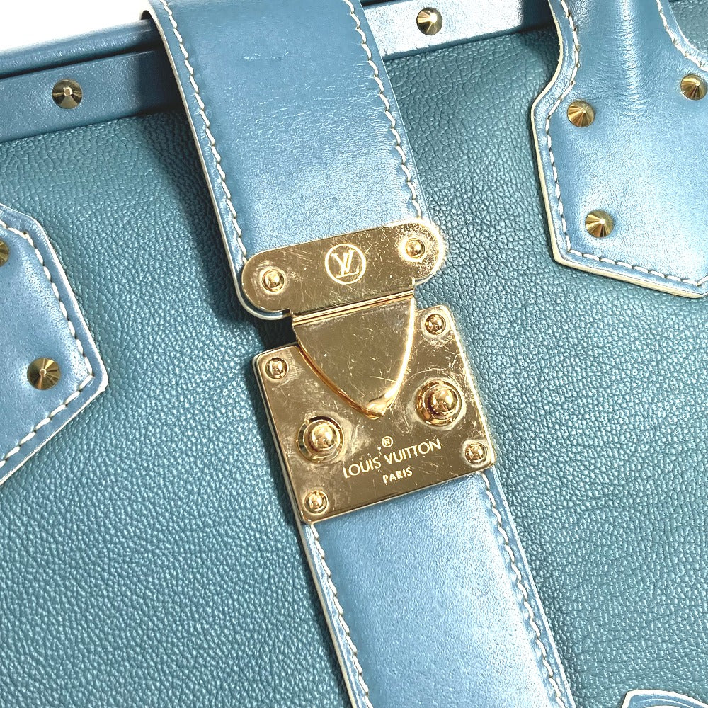LOUIS VUITTON M91807 Suhali Angenieux PM Tote Bag with Studs, Suhali Leather, Women's, Blue