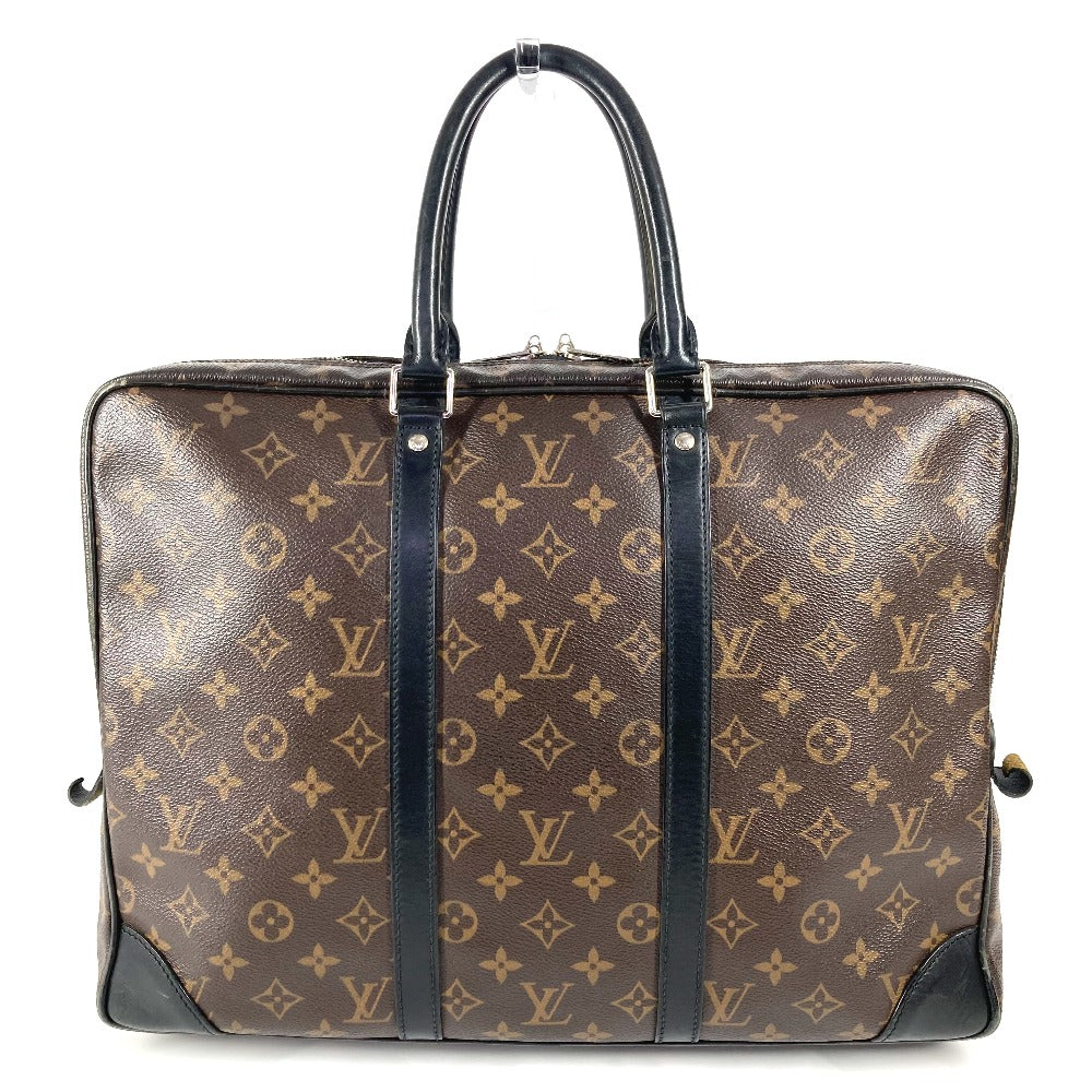 LOUIS VUITTON M40225 モノグラムマカサー ポルトドキュマン・ヴォワヤージュ PDV カバン トートバッグ ビジネスバッグ モノグラムマカサーキャンバス メンズ ブラウン