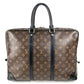 LOUIS VUITTON M40225 モノグラムマカサー ポルトドキュマン・ヴォワヤージュ PDV カバン トートバッグ ビジネスバッグ モノグラムマカサーキャンバス メンズ ブラウン