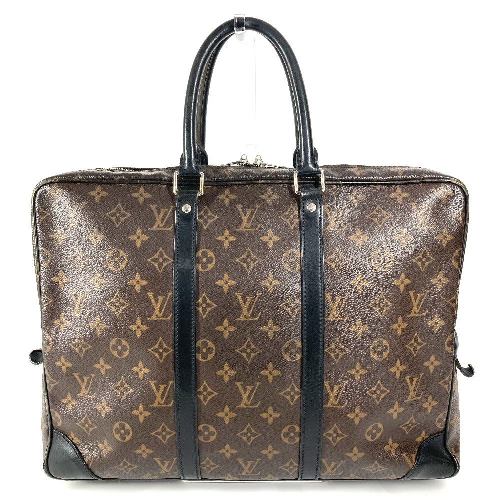 LOUIS VUITTON M40225 モノグラムマカサー ポルトドキュマン・ヴォワヤージュ PDV カバン トートバッグ ビジネスバッグ モノグラムマカサーキャンバス メンズ ブラウン
