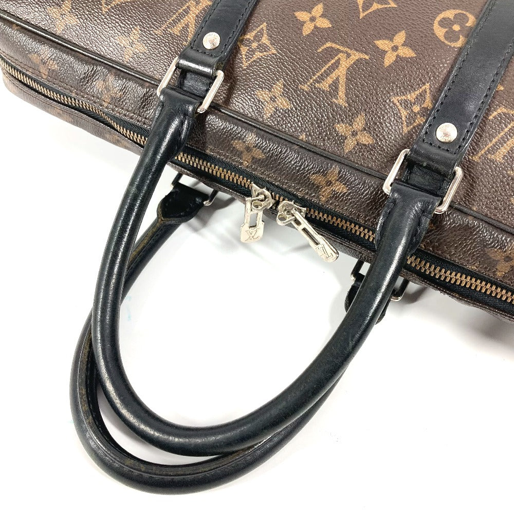 LOUIS VUITTON M40225 モノグラムマカサー ポルトドキュマン・ヴォワヤージュ PDV カバン トートバッグ ビジネスバッグ モノグラムマカサーキャンバス メンズ ブラウン