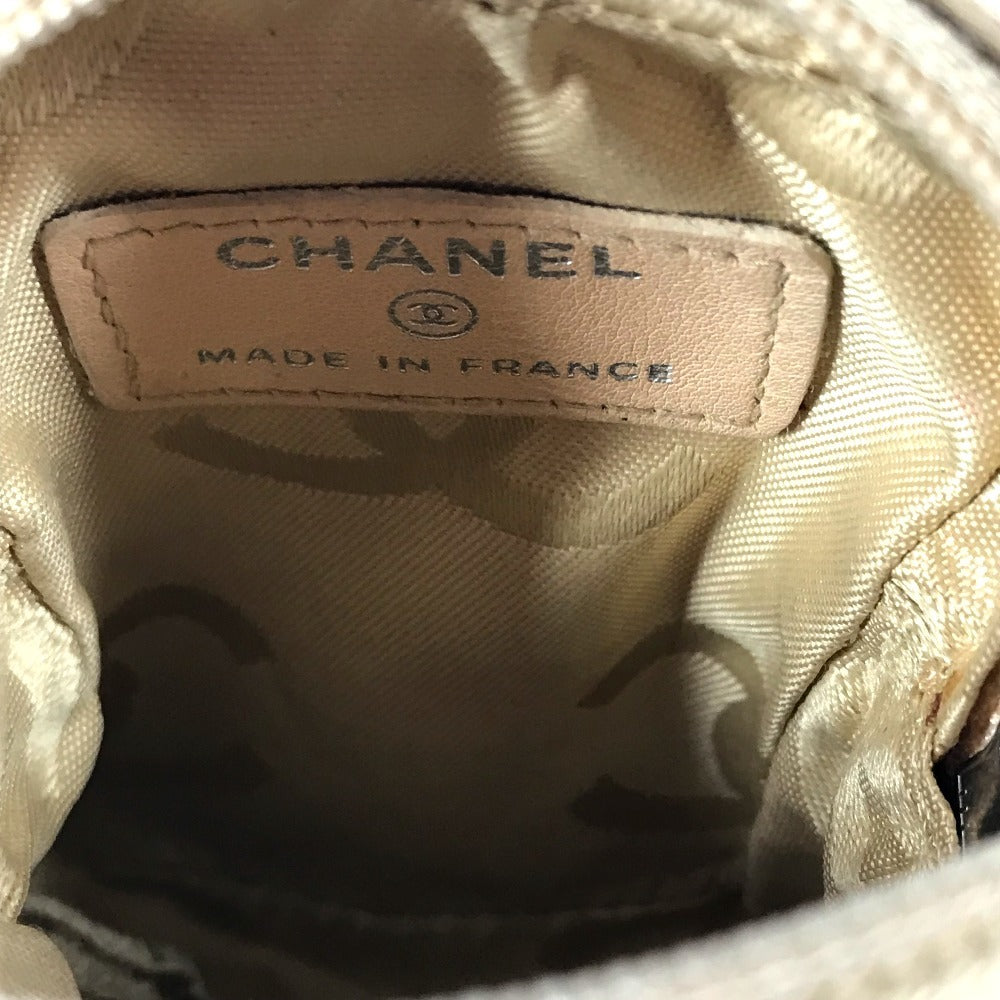 CHANEL A26732 カンボンライン CC ココマーク ロゴ タバコケース ポーチ シガレットケース レザー ユニセックス ベージュ