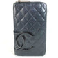 CHANEL A26710 カンボンライン トラベルケース CC ココマーク ラウンドファスナー 長財布 レザー レディース ブラック