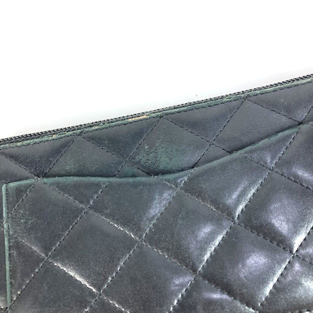 CHANEL A26710 カンボンライン トラベルケース CC ココマーク ラウンドファスナー 長財布 レザー レディース ブラック
