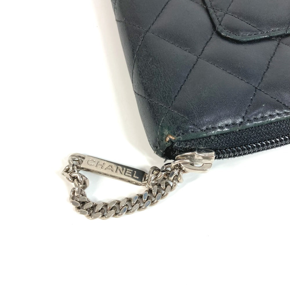 CHANEL A26710 カンボンライン トラベルケース CC ココマーク ラウンドファスナー 長財布 レザー レディース ブラック