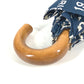 CHANEL バイシーライン パラプリュイ アンブレラ 折り畳み傘 ワンタッチ ポーチ付き 傘 コットン レディース ネイビー
