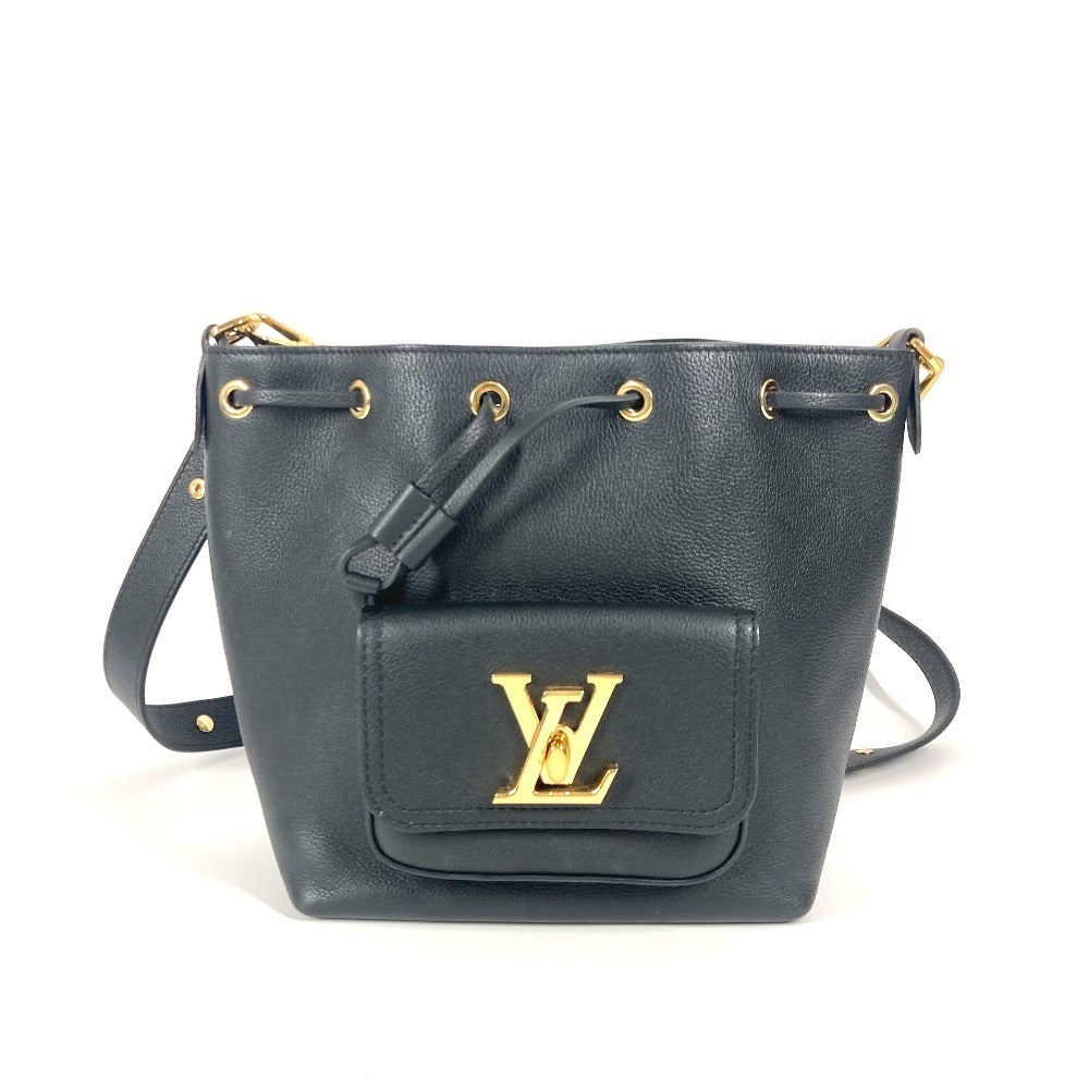 LOUIS VUITTON M57687 ロックミーバケットNV 巾着 2WAYバッグ ハンドバッグ 斜め掛け ショルダーバッグ レザー レディース ノワール ブラック