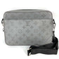 LOUIS VUITTON M46104 Monogram Shadow Duo Messenger Bag, Crossbody Bag, Clutch Bag, Shoulder Bag, Monogram Shadow Leather, Unisex, Gray