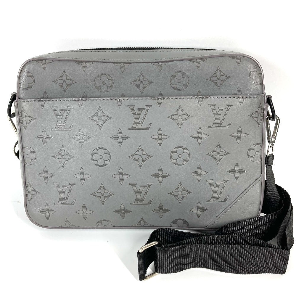 LOUIS VUITTON M46104 Monogram Shadow Duo Messenger Bag, Crossbody Bag, Clutch Bag, Shoulder Bag, Monogram Shadow Leather, Unisex, Gray