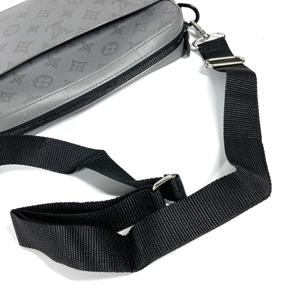 LOUIS VUITTON M46104 Monogram Shadow Duo Messenger Bag, Crossbody Bag, Clutch Bag, Shoulder Bag, Monogram Shadow Leather, Unisex, Gray