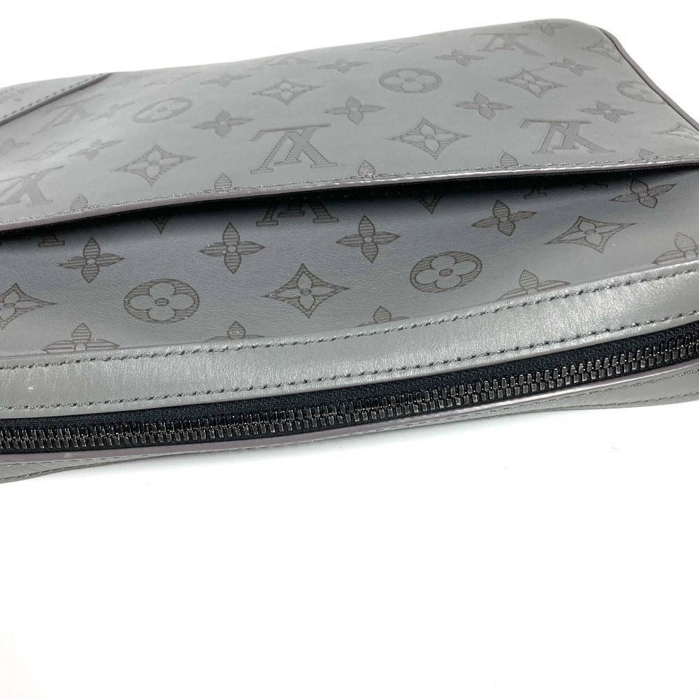LOUIS VUITTON M46104 Monogram Shadow Duo Messenger Bag, Crossbody Bag, Clutch Bag, Shoulder Bag, Monogram Shadow Leather, Unisex, Gray