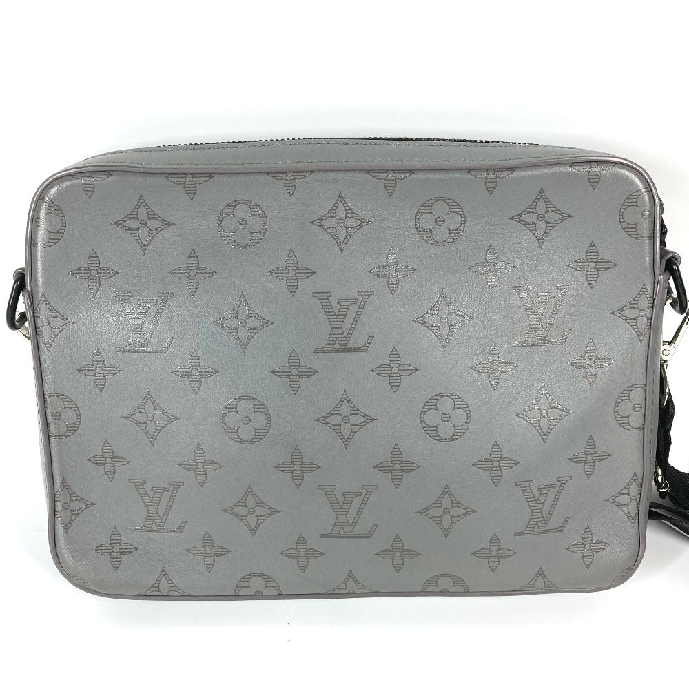 LOUIS VUITTON M46104 Monogram Shadow Duo Messenger Bag, Crossbody Bag, Clutch Bag, Shoulder Bag, Monogram Shadow Leather, Unisex, Gray