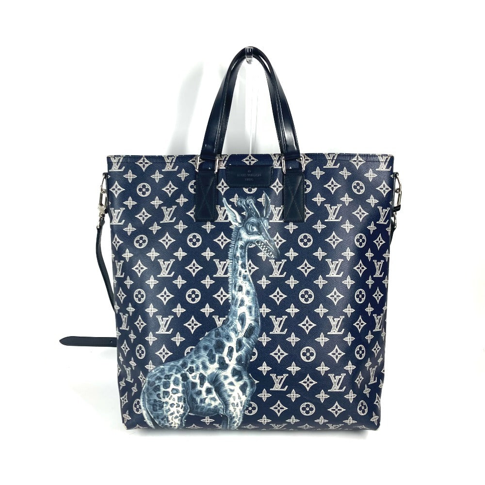 LOUIS VUITTON M54127 モノグラムサバンナ ジェイク アンド ディノス チャップマン 2WAYバッグ ショルダーバッグ 斜め掛け トートバッグ モノグラムサバンナキャンバス ユニセックス アンクル ネイビー