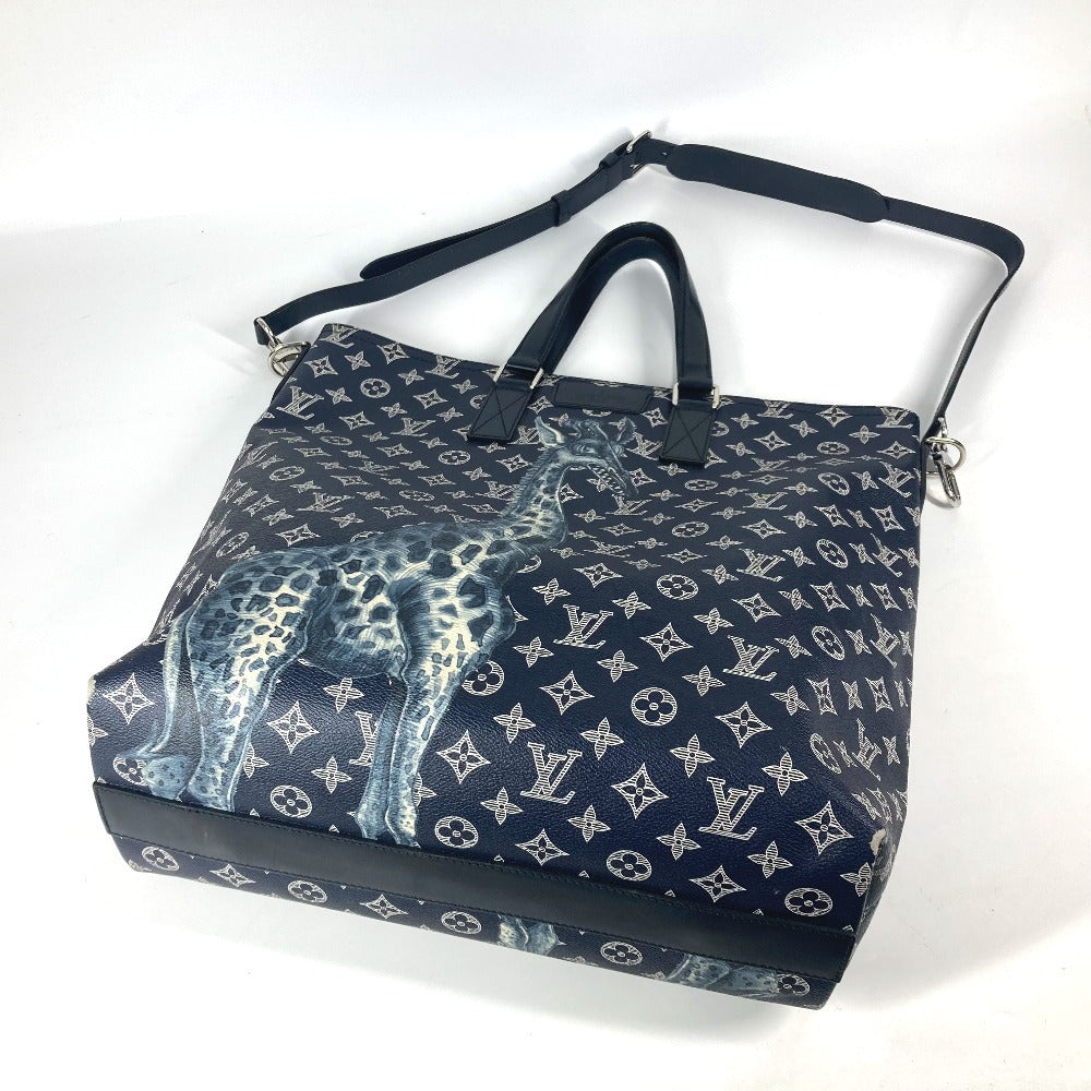 LOUIS VUITTON M54127 モノグラムサバンナ ジェイク アンド ディノス チャップマン 2WAYバッグ ショルダーバッグ 斜め掛け トートバッグ モノグラムサバンナキャンバス ユニセックス アンクル ネイビー